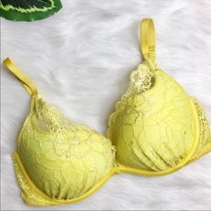 Neon Yellow Lace Bra
